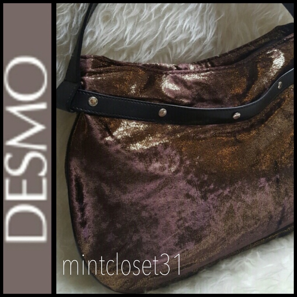 🆕 Desmo Italy Leather Velvet Purse - Picture 6 of 10
